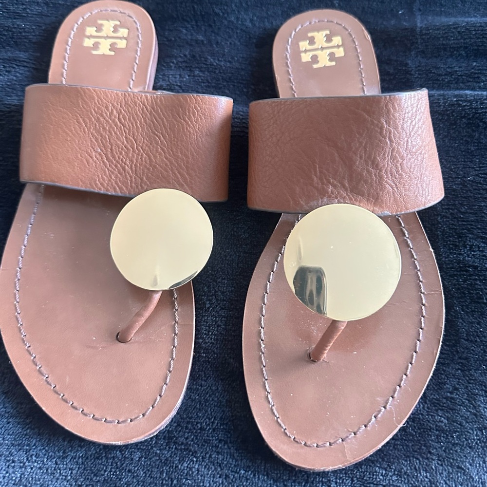 Tory Burch Patos Disk - Milled Calf Leather Sandal